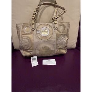 Coach Mia Inlaid C leather and suede patchwork tote from 2010!! NWT